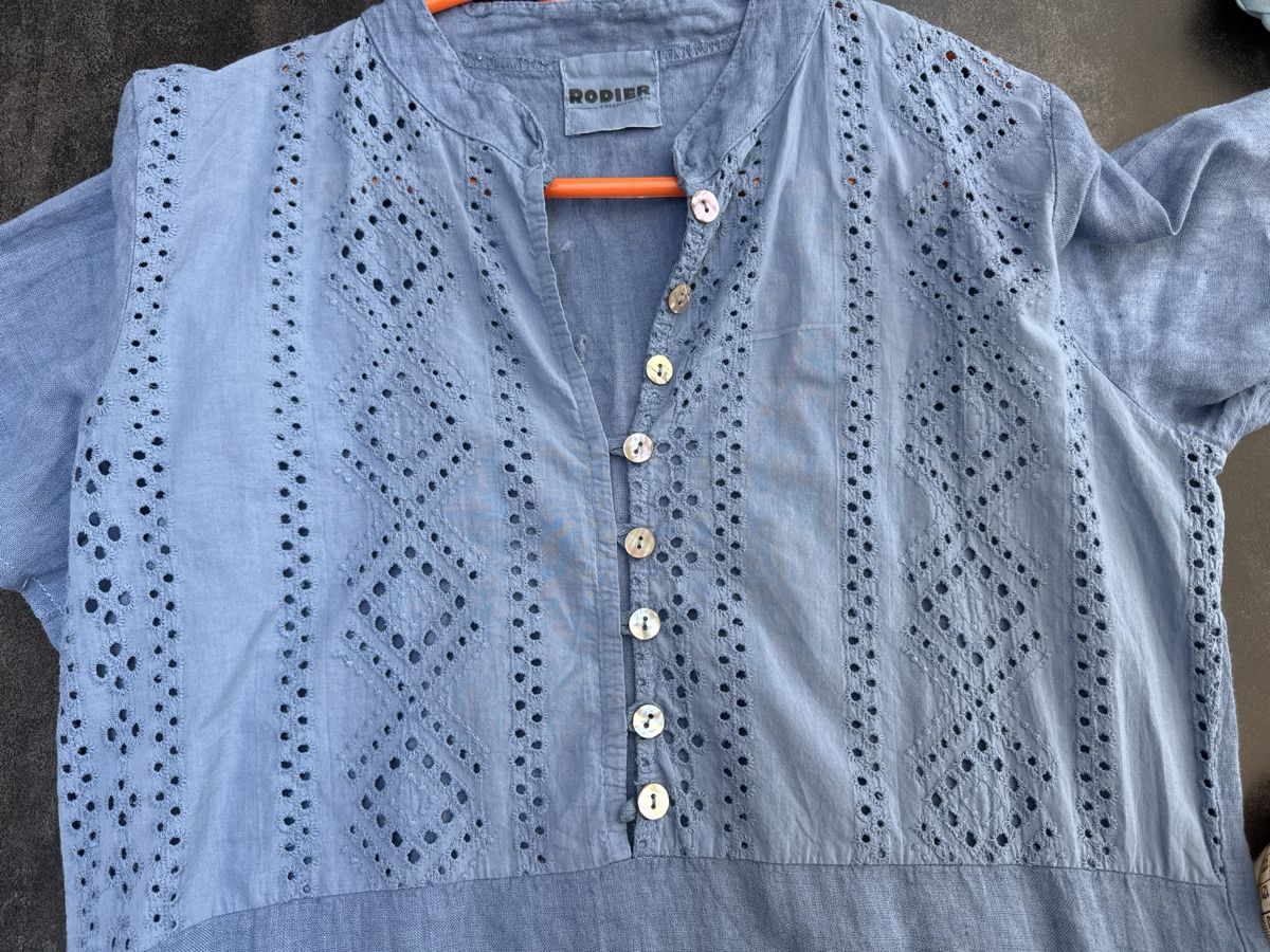 Vestiti: Robe Rodier 100% lin bleue taille S/M état neuf – Nuovo (secondo la descrizione) da Enges venduto da cordec 2