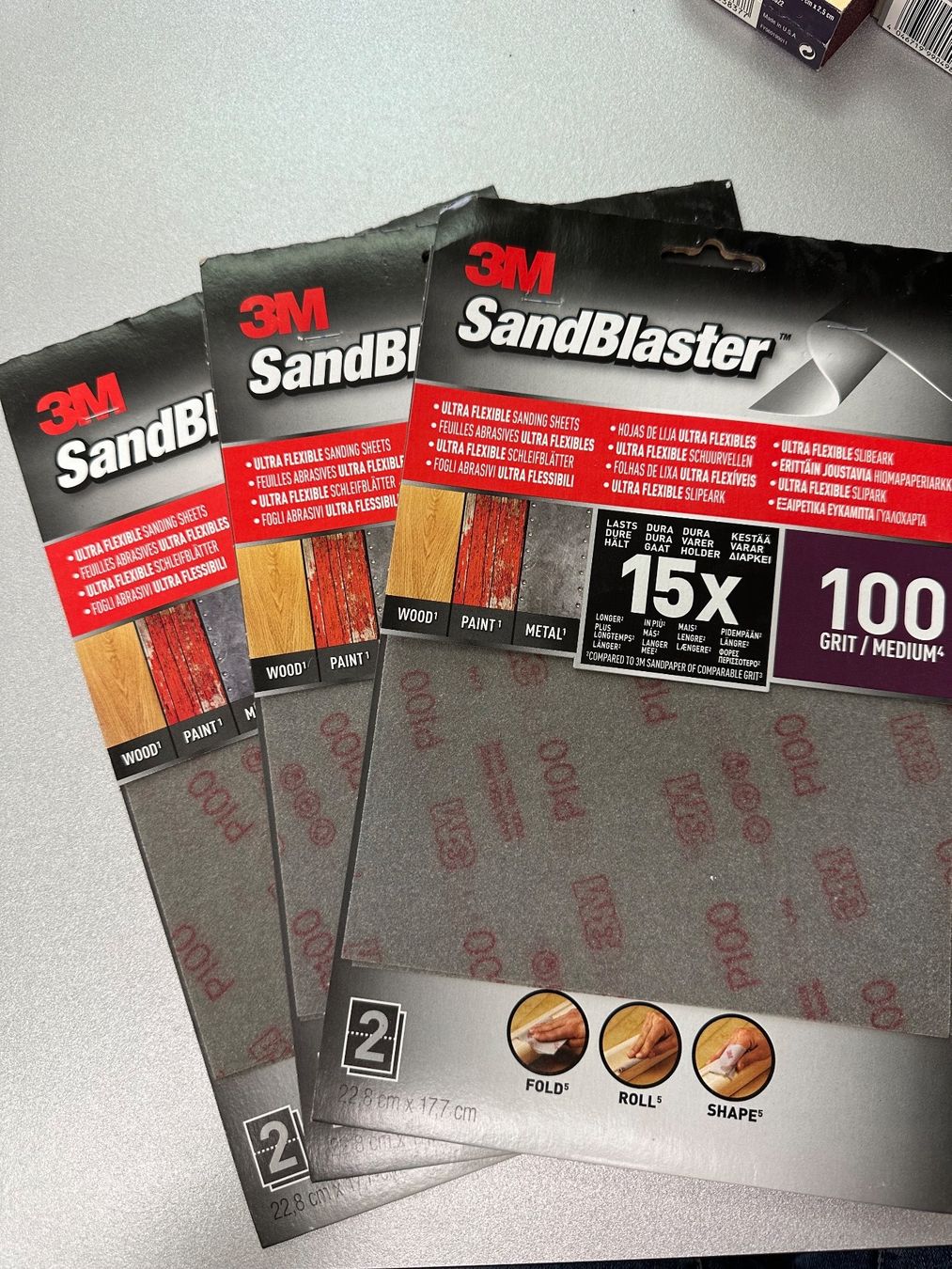 Smerigliatrici & Lucidatrici: Neue 3M Schleifblätter 100P – Nuovo e nell'imballaggio originale da Necker venduto da liq24