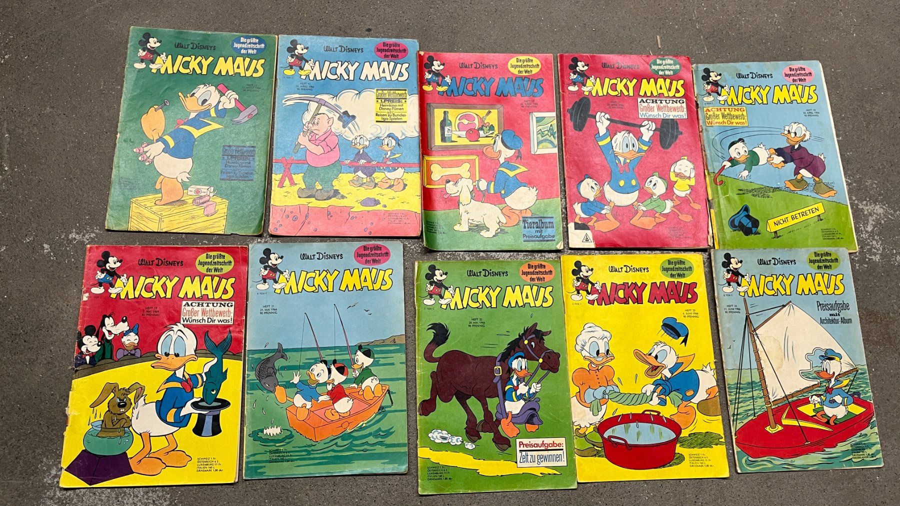 Comics: Micky Maus Hefte Konvolut  1966, 40 Stück – Gebraucht aus Bern von daskannweg 1
