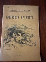 Robinson's Abenteuer Folkeskrifter Hist Buch Schwedisch 1893