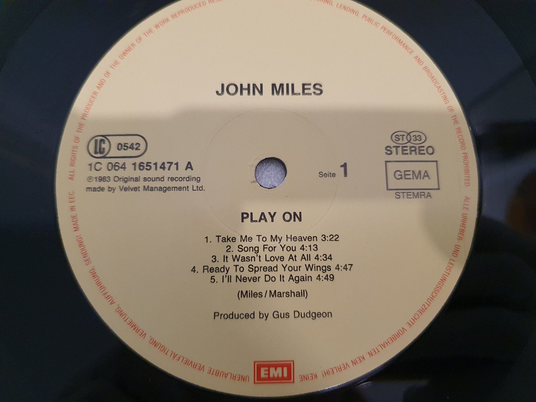 Dischi in vinile: John Miles – Play On – Usato da Uster venduto da Vinyl-Leidenschaft 3
