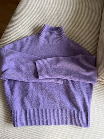 Zara Strickpullover, Lila, Rollkragen, Gr. M - Top Zustand!