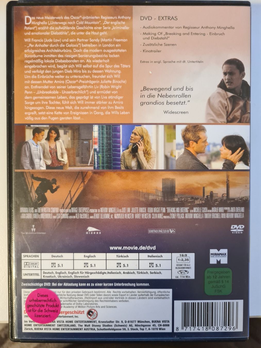 Tutti i DVDs: DVD Breaking and Entering / Einbruch und Diebstahl – Usato da Oberuzwil venduto da sab_58zf 2