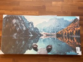 Keilrahmenbild 50x100x3 cm See / Landschaft
