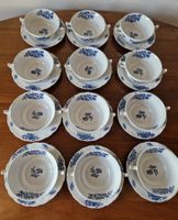 12 Suppentassen mit Unterteller /Peony  England