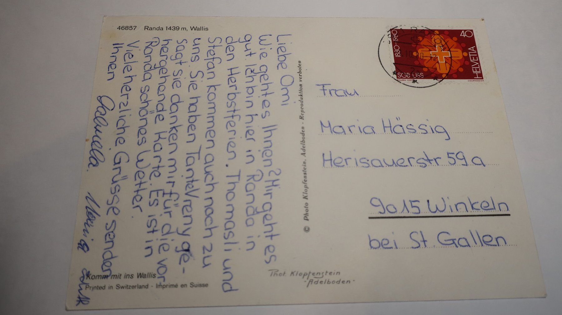 Cartoline postali: Randa Wallis 1980 – Usato da Cormoret venduto da Pascalll2001 4