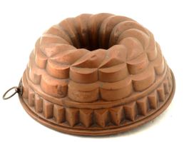 Moule kouglof cuivre 19e s. Backform Kupfer Gugelhupf antik
