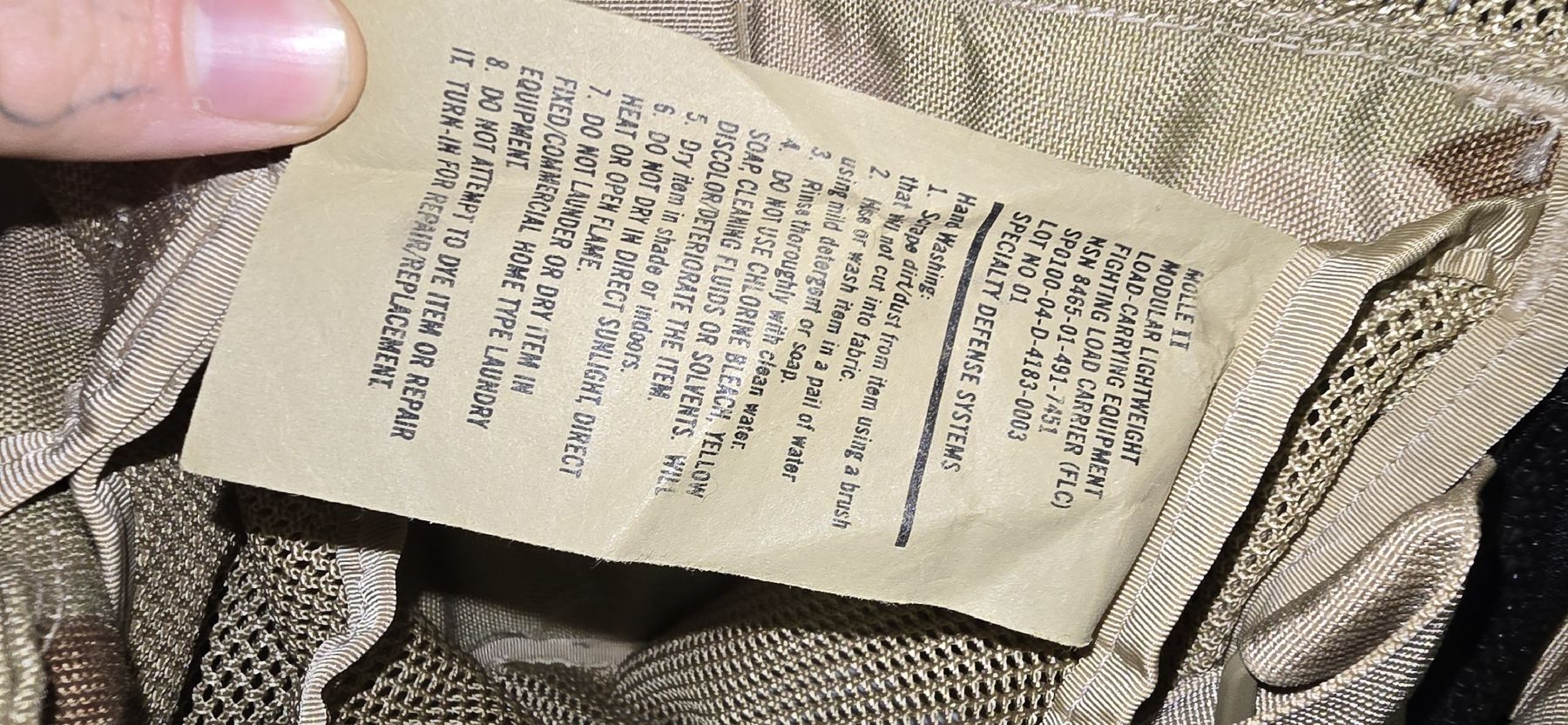 Attrezzatura da arrampicata: Original US Army MOLLE II FLC Weste / Tragesystem  – Usato da Schaffhausen venduto da aos_hv6l 2