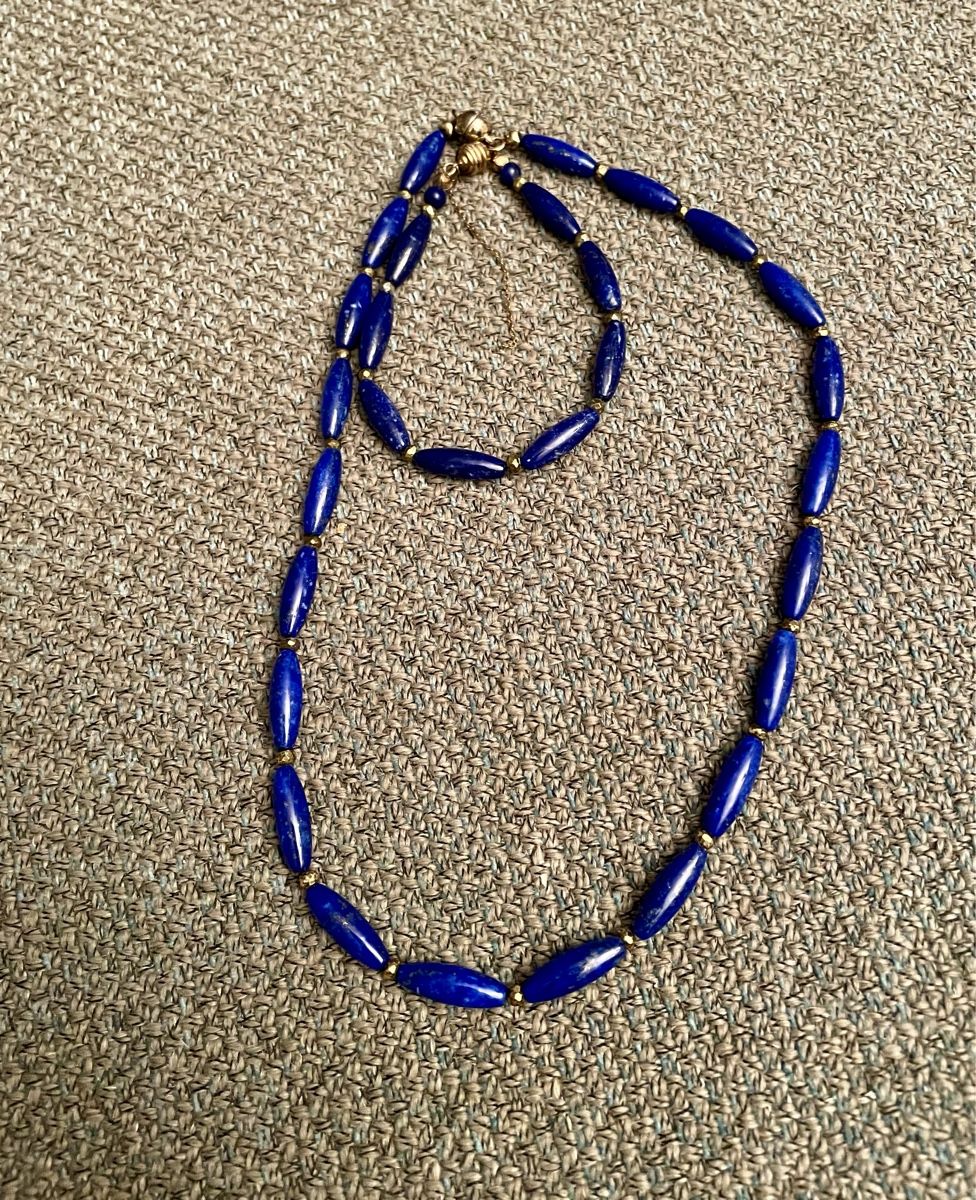 Catenine: Lapislazuli Stein Collier mit Armband – Usato da Zürich venduto da doeni95 2