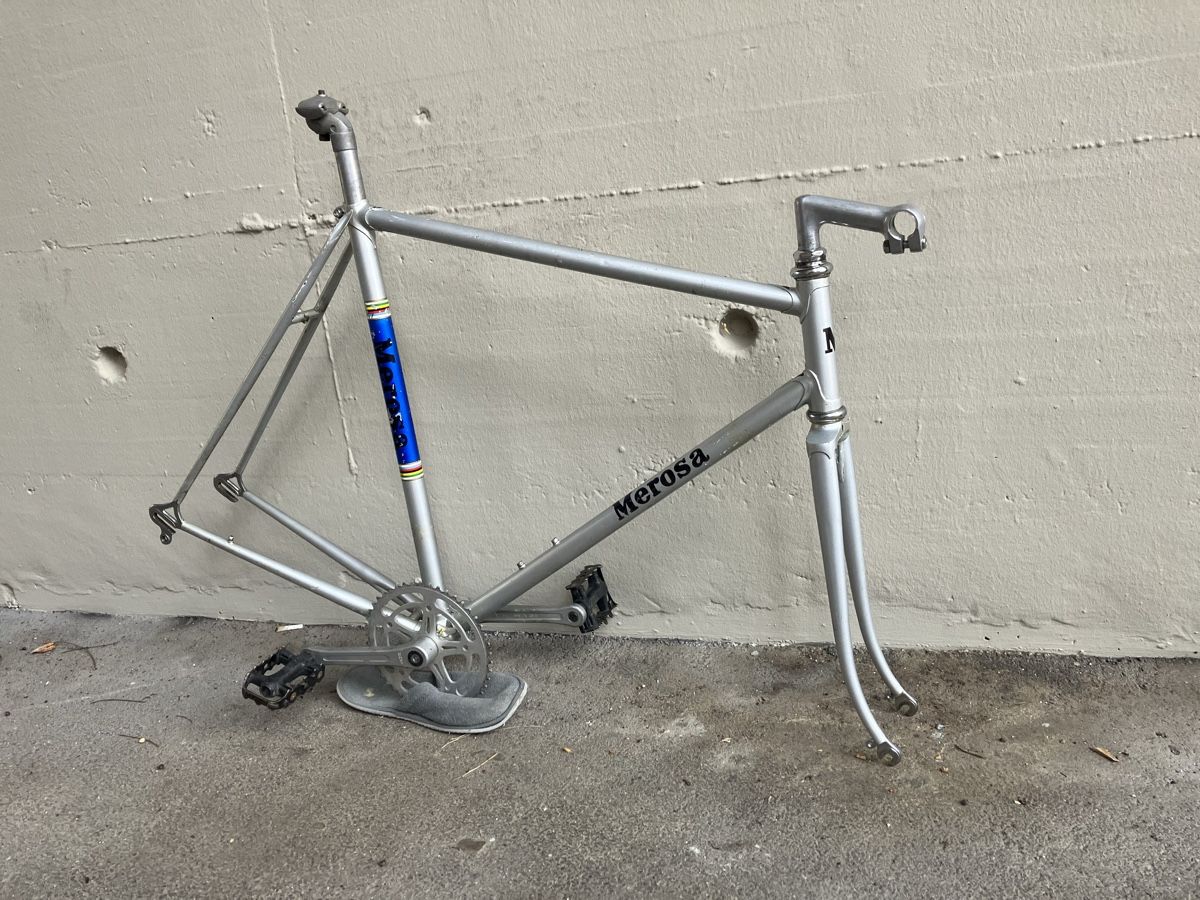 Biciclette: Merosa Rennrad Teamrahmen Frameset mit Kurbelsatz – Usato da Bern venduto da stuggeli11 1
