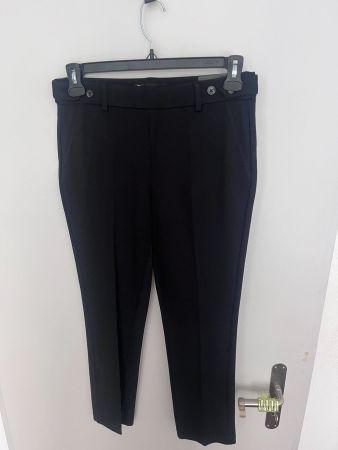 Black pull-on slim pants