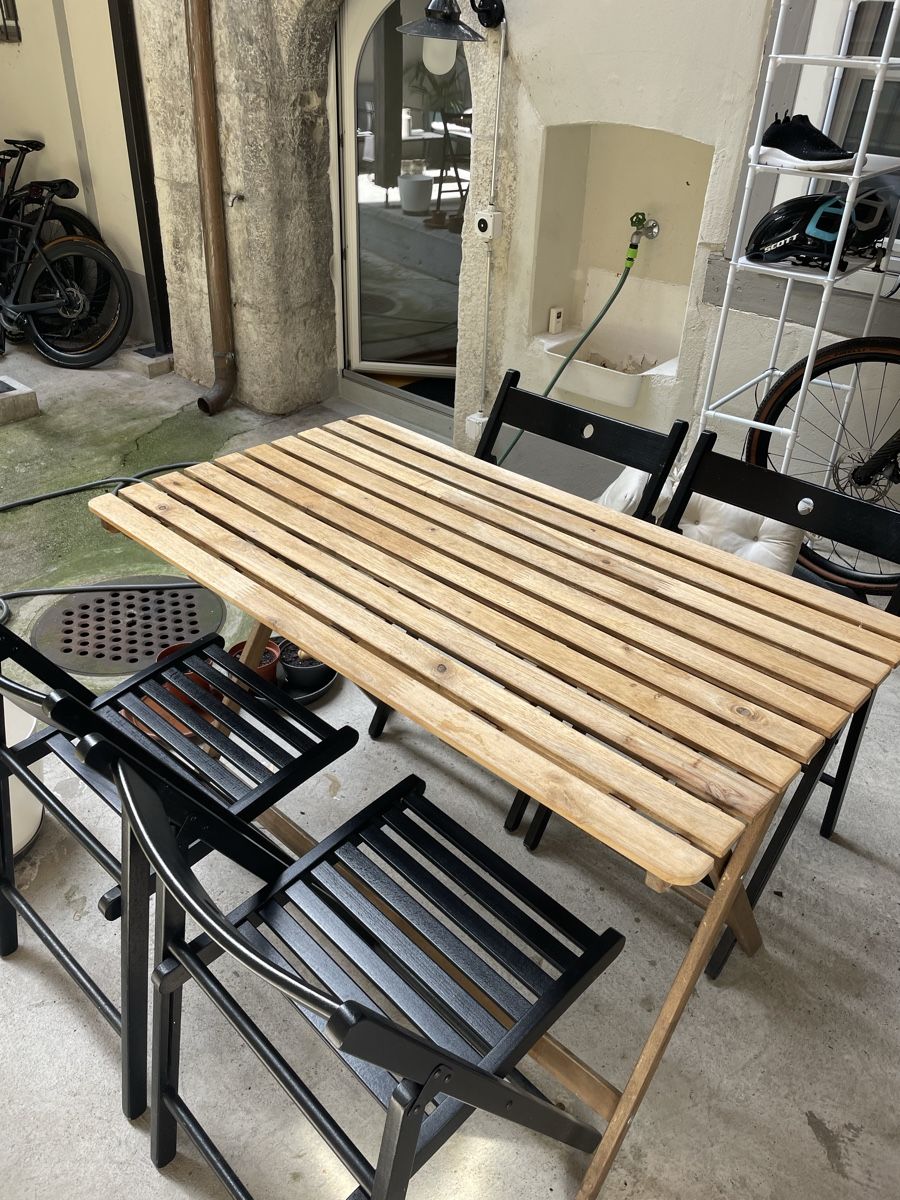 Ikea Tischset: Table et chaises de jardin pliantes bois – Gebraucht aus Schaffhausen von lau_vjb6 2