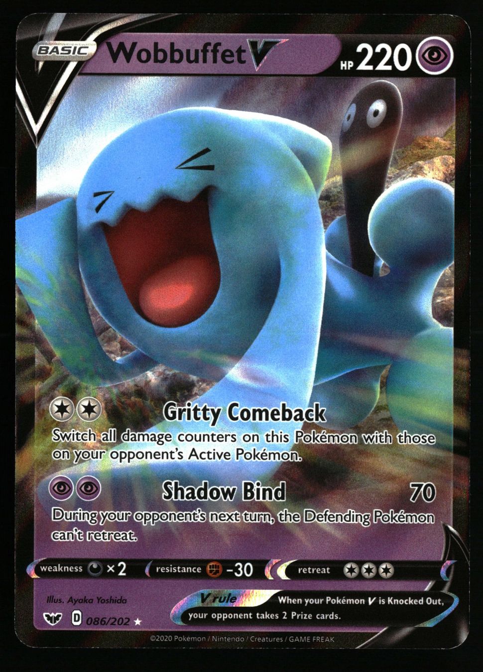 Pokémon Sammelbilder & Trading cards: Wobbuffet V #86 Pokemon Sword & Shield – Gebraucht aus Feuerthalen von Plazatoys