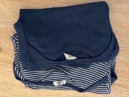 2 Kurzarm Bodys Wolle Seide Größe 74/80