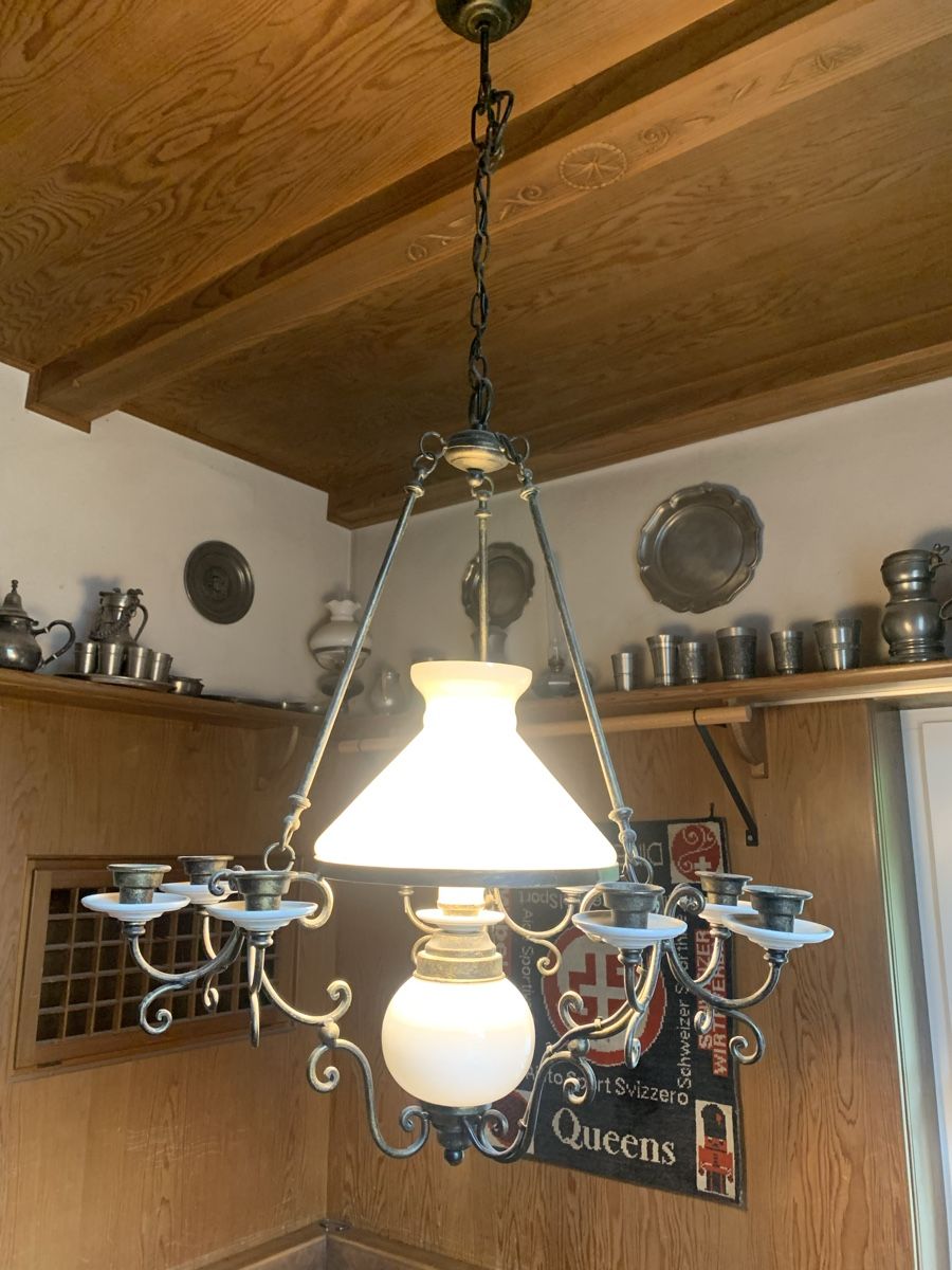 Kronleuchter & Deckenlampen: Lampe/Kronleuchter mit Kerzenhalter – Gebraucht aus Eptingen von Cnimbus