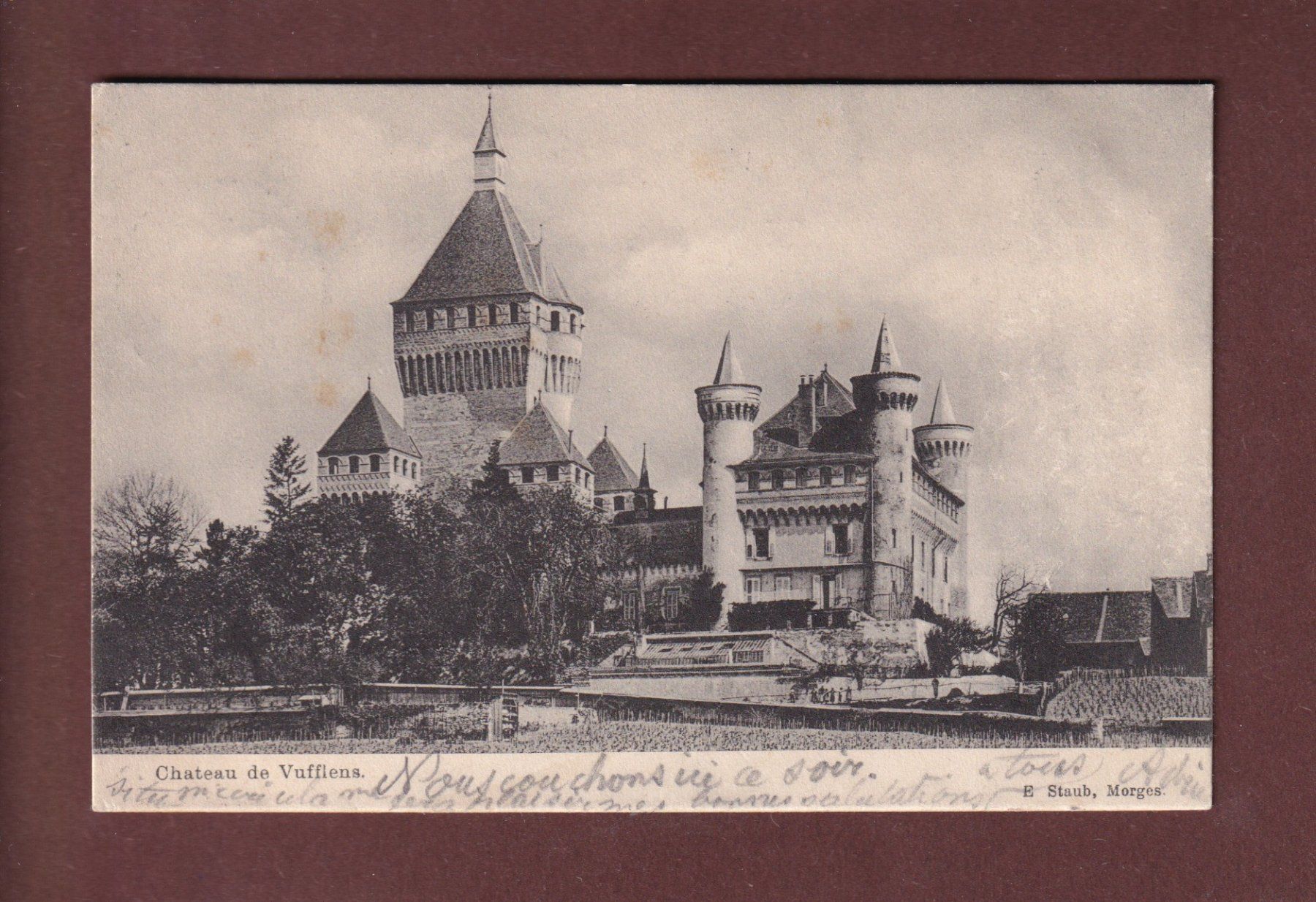 Cartes postales: Château de VUFFLENS - 1903 Feldpost – D'occasion à Pully par nicecards-shop