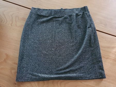 Rock glitzernd Silber Grösse L Neuwertig