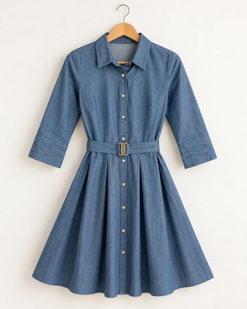 Damen Blusenkleid Jeansstoff blau neuwertiger Zustand