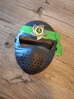 Ninja Maske schwarz grün Kunststoff