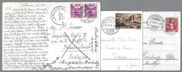 1909 - 1941 3 VERSCH. STEMPEL-TYP LUZERN-FLÜELEN-SCHIFF!