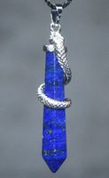 Halskette Z-228 – Lapislazuli mit Schlange - ca. 55x10mm – V