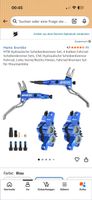 Bromlbe MTB Hydraulikbremsen Set 4 Kolben blau neu