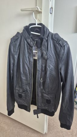 Lederjacke Blackout schwarz Grösse S echt Leder neu
