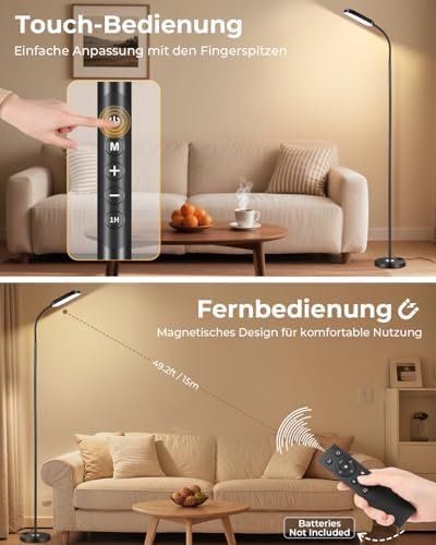 Lampade: LED Stehlampe dimmbar Leselampe mit Fernbedienung – Nuovo e nell'imballaggio originale da Hundwil venduto da Stallone5 6
