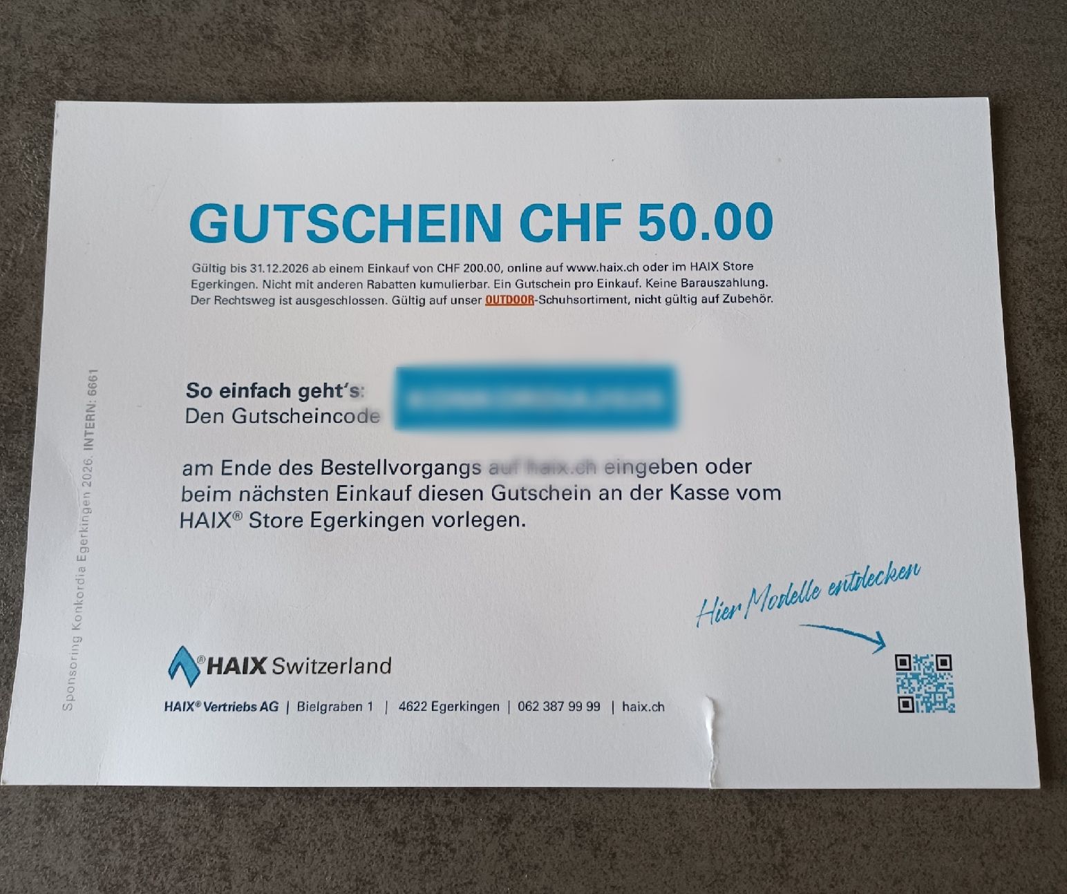 Buoni: HAIX Schuhgutschein – Nuovo (secondo la descrizione) da Neuendorf venduto da Flipper106