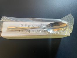 12 Espressolöffel, neuwertig & originalverpackt, Edelstahl