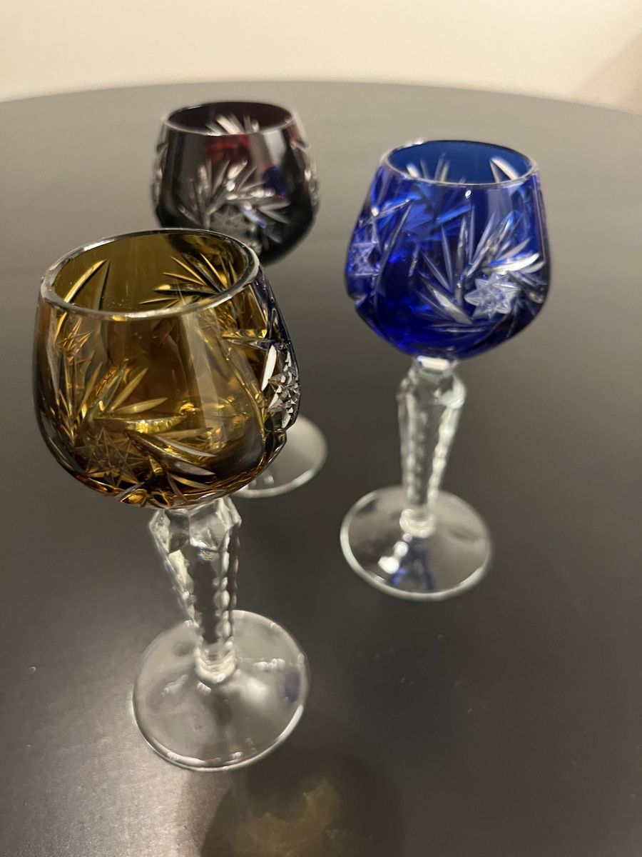 Bicchieri: 3 x Crystal Bleikristall Likör Glas – Usato da Zürich venduto da Nowstalgia 2