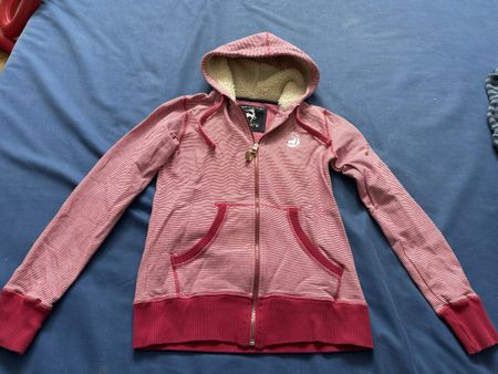 Alptausch Pullover Grösse S pink/weiss gestreifelt