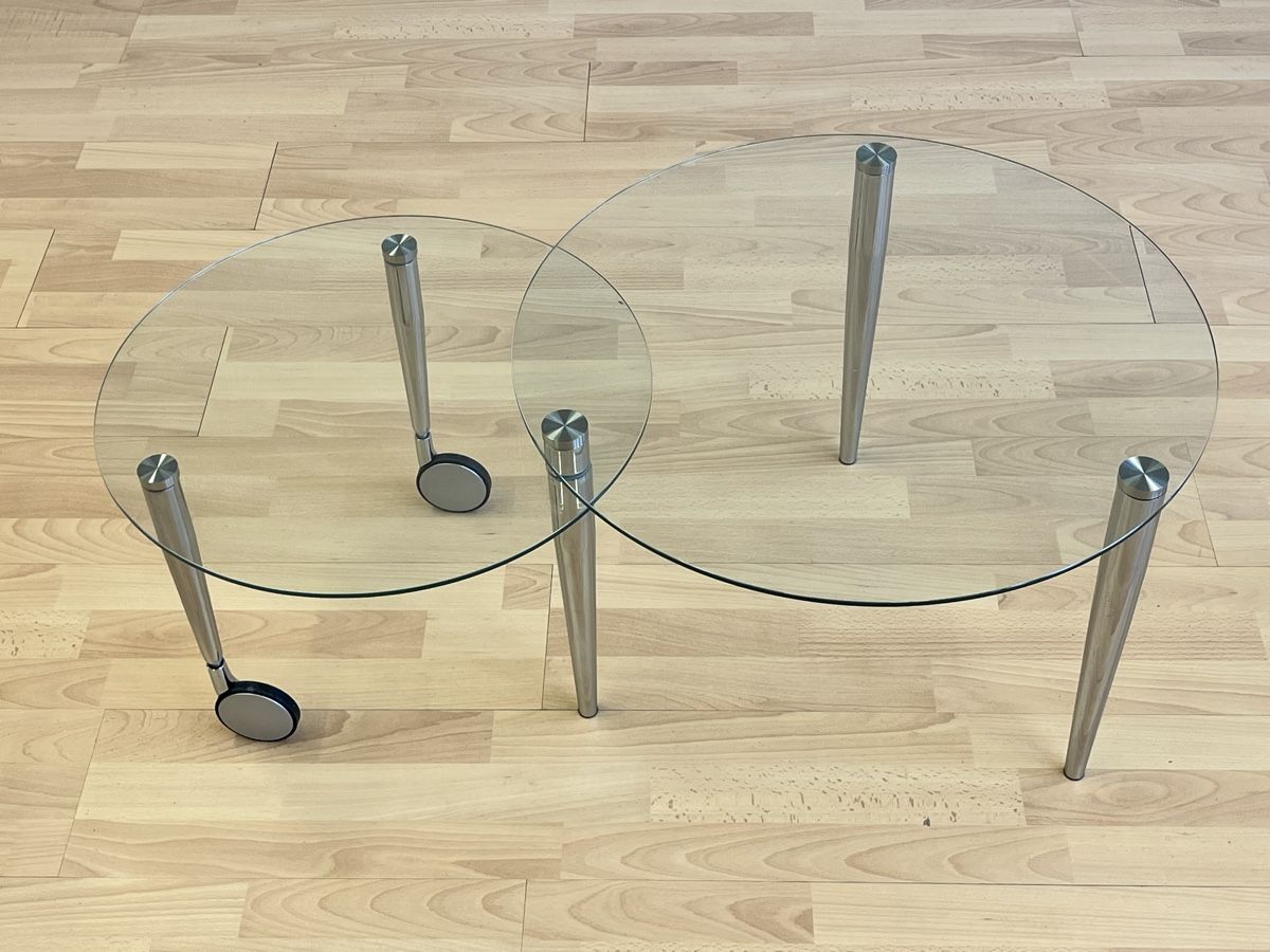 Tavoli: Glas Tischli-Set rund auf Rollen, Durchmesser 60cm – Usato da Horgen venduto da Grizzly83 8