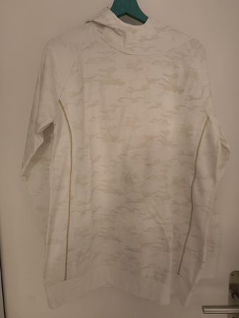 Damen Pullover Kapuze Tarnmuster Weiss Grösse XL
