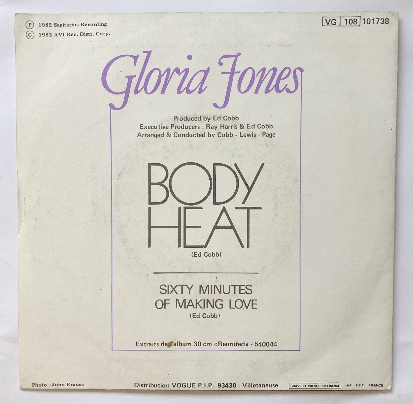 Vinyles: GLORIA JONES - BODY HEAT – D'occasion à Bottens par hotter-than-hell 1