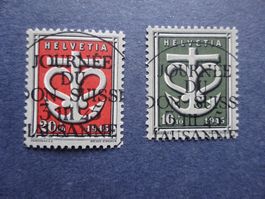 1945, W19 - W20 mit glasklaren Vollstempel