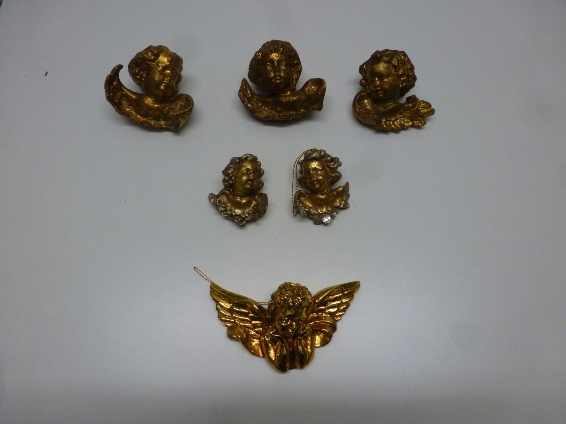 Figuren: 6 Engelköpfe zum aufhängen – Gebraucht aus Schwerzenbach von Tamama