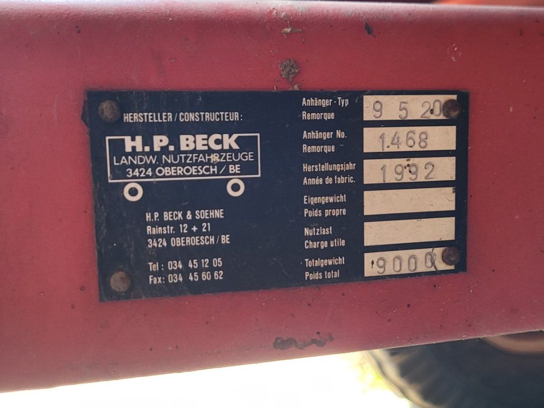 Remorques: Getreidewagen Beck – D'occasion à Freienwil par N.B.F 4