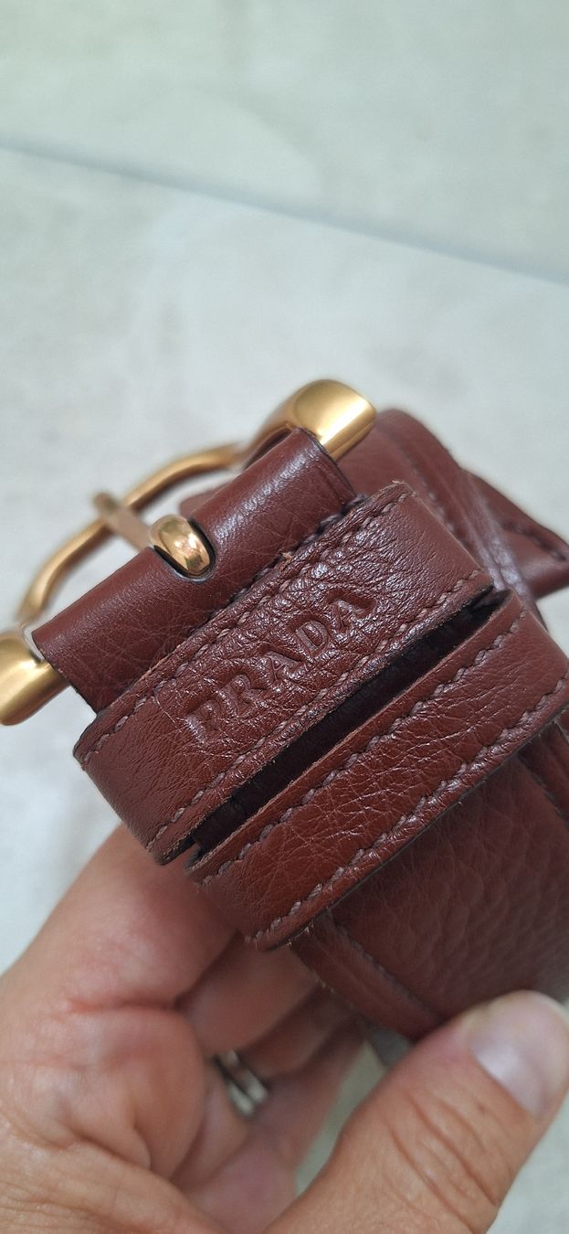 Prada Cinture: Original PRADA Ledergürtel, braun, Grösse 85/34 – Nuovo (secondo la descrizione) da glis venduto da Nanbo 1