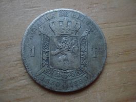 (Silver) 1 Franc BELGIUM  1830-1880