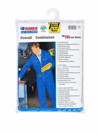 Arbeitsoverall Jumbo blau 100% Baumwolle Grösse 56