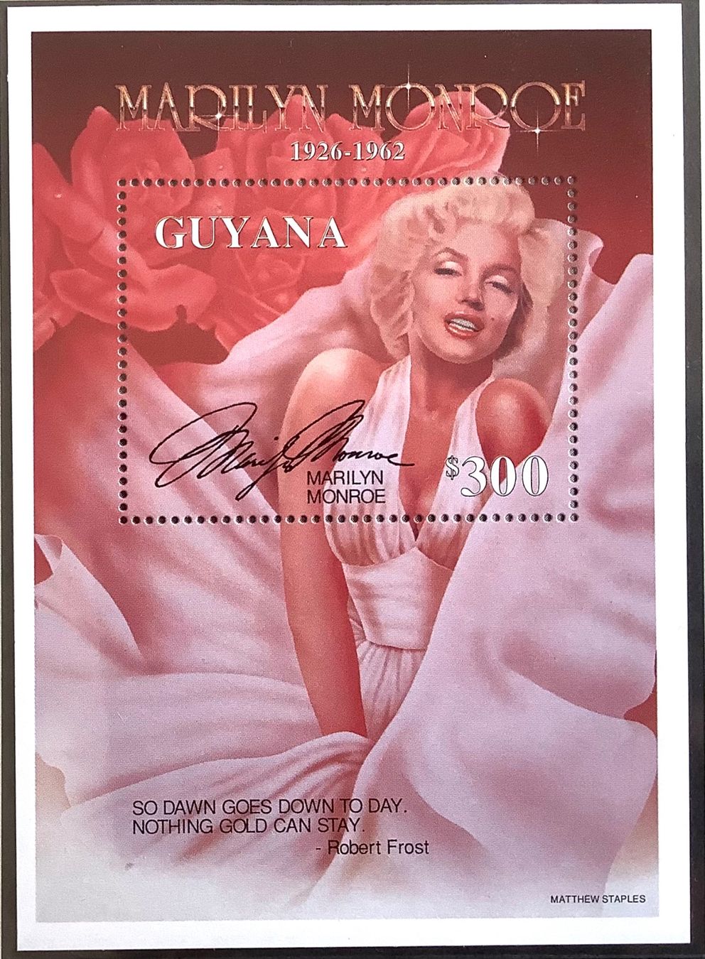 Tutti i francobolli: 1995  - Guyana  Marilyn Monroe -  Block ** – Nuovo (secondo la descrizione) da Liestal venduto da Skunk02