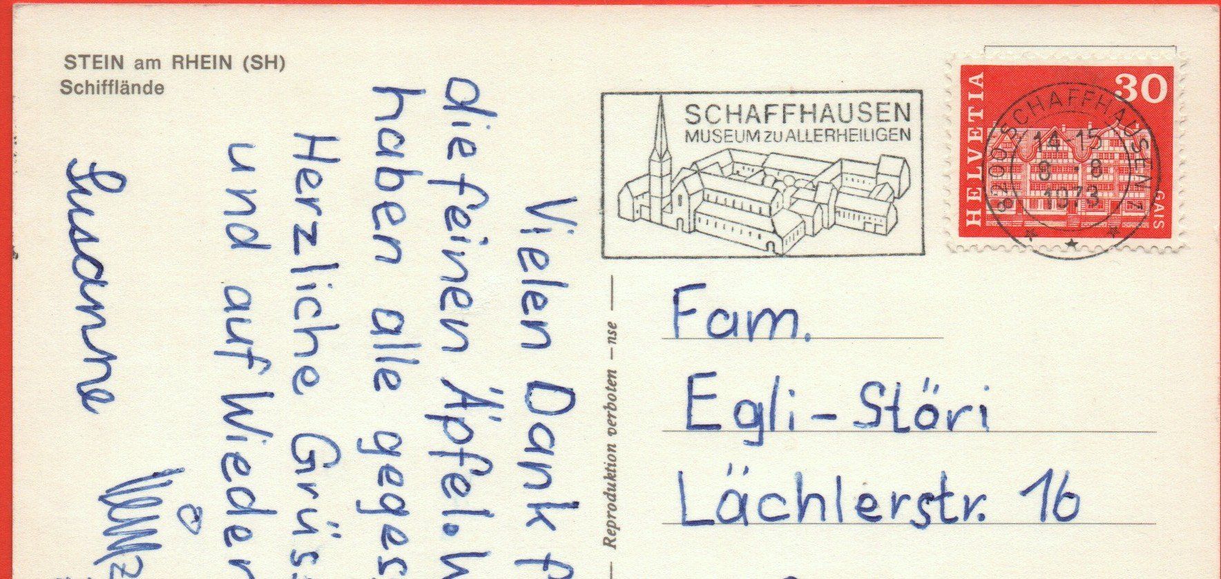 Cartoline postali: STEIN AM RHEIN Schifflände – Usato da Jona venduto da philajona 1