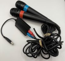 PS2 Original SingStar Mikrofone / USB Adapter Sony Blis