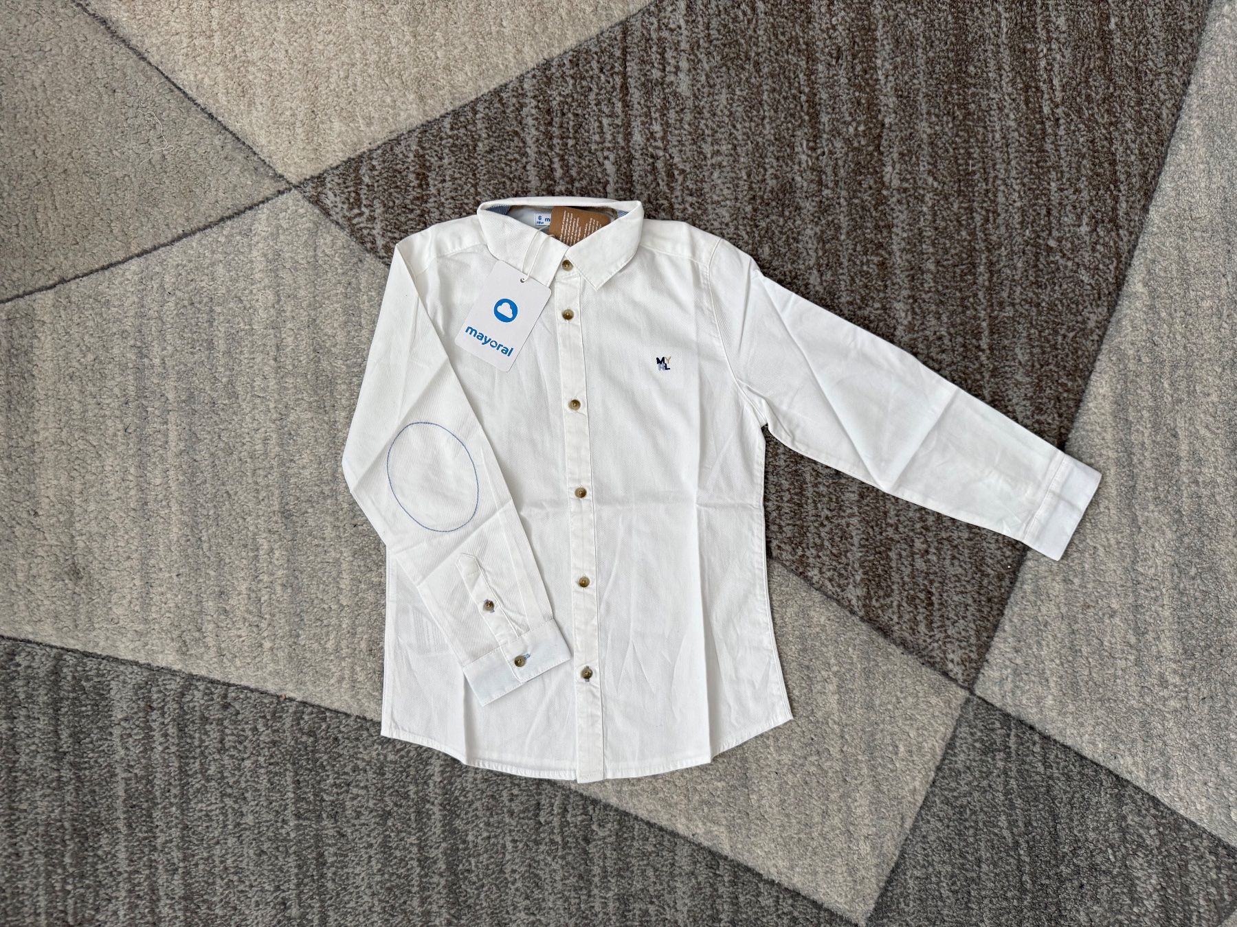 Mayoral Camicie, T-shirt & Polo: Hemd Mayoral Weiss Ge.116 – Nuovo e nell'imballaggio originale da Zürich venduto da Rolik123 1