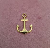 14K Gelbgold Anker Anhänger