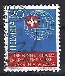 Tutti i francobolli: 1966 - Die fünfte Schweiz / Erdkugel – Usato da Schaffhausen venduto da poststamp