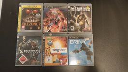 PS3 Spiele Konvolut - Killzone, Marvel, Singstar u.a.