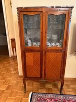 Meuble vitrine marqueté plateau marbre pieds sabre occasion