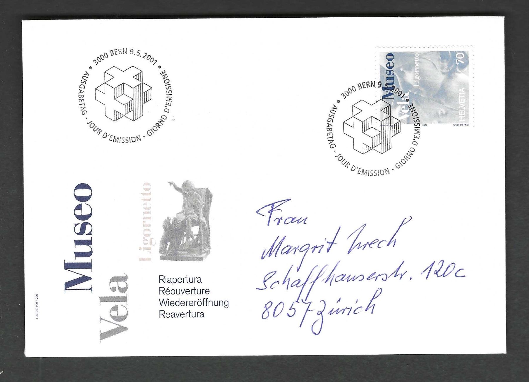 Tutti i francobolli: CH FDC Einzelmarke 2001 – Usato da Koblenz venduto da Markenhimmel